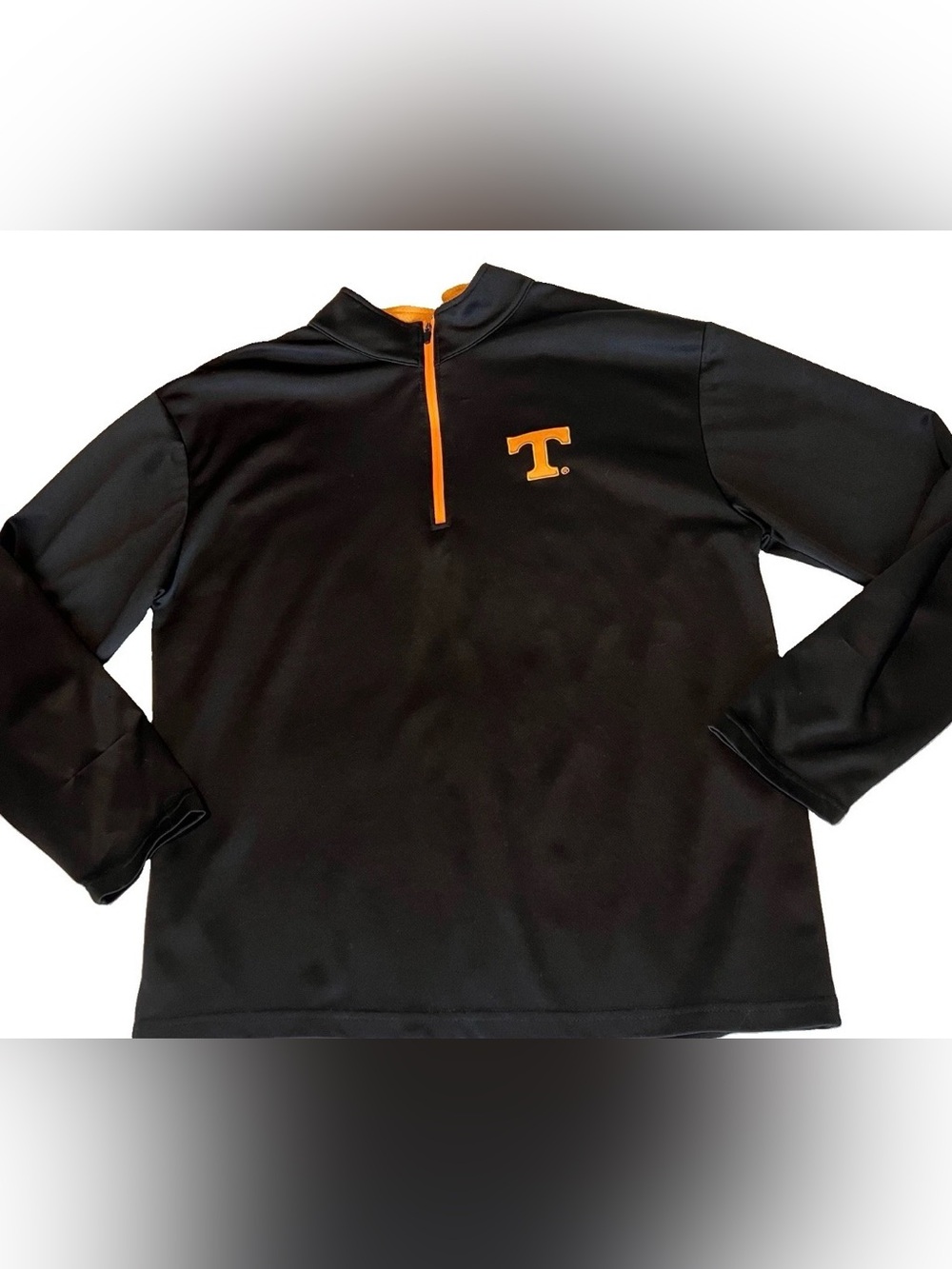 Colosseum Tennessee Volunteers Quarter Zip Pullover Jacket Mens L Black Orange